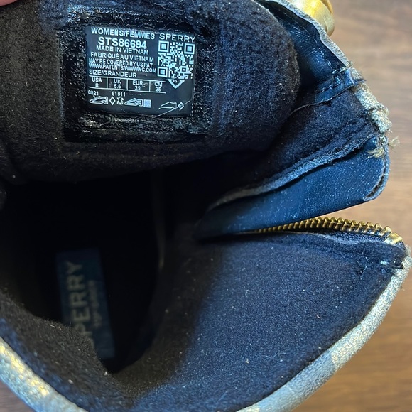 Sperry Top-Sider Saltwater Duck Boots Metallic Olive Camo Womens 8, NEW - Picture 8 of 9